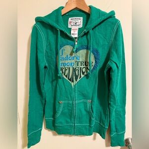 True Religion Teal Hoodie Jacket